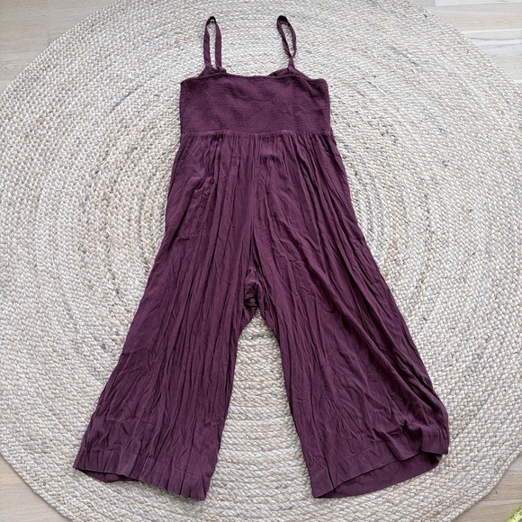 Madewell The Lucie Wide Leg Jumpsuit in Cabernet Size 4X Plus NK496 NWT - Picture 3 of 10